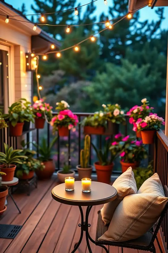 transform balcony with lights
