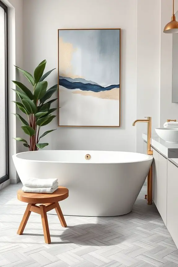 transform bathroom with art