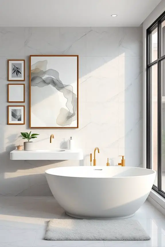 transform bathroom with art