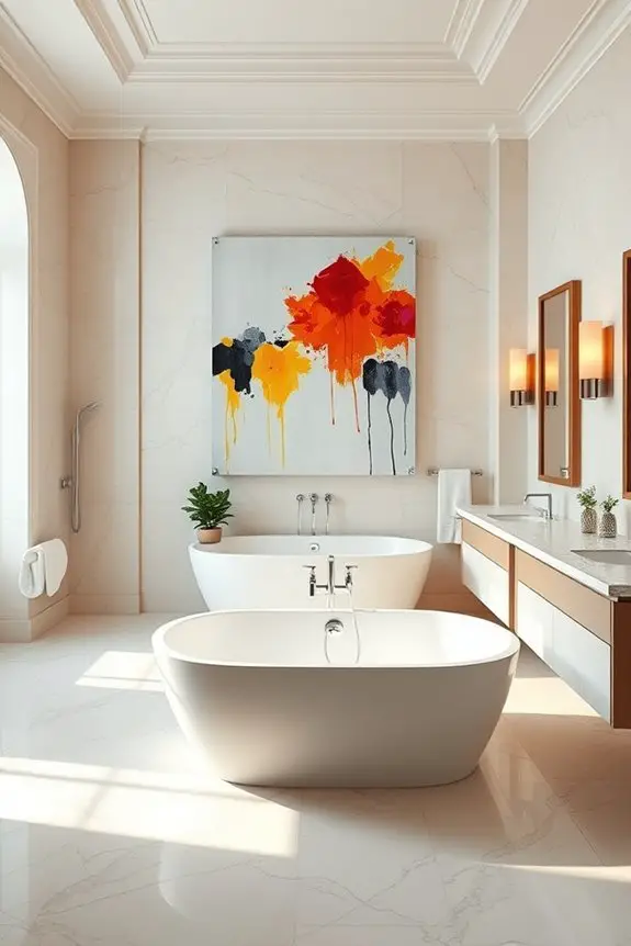 transform bathroom with artwork