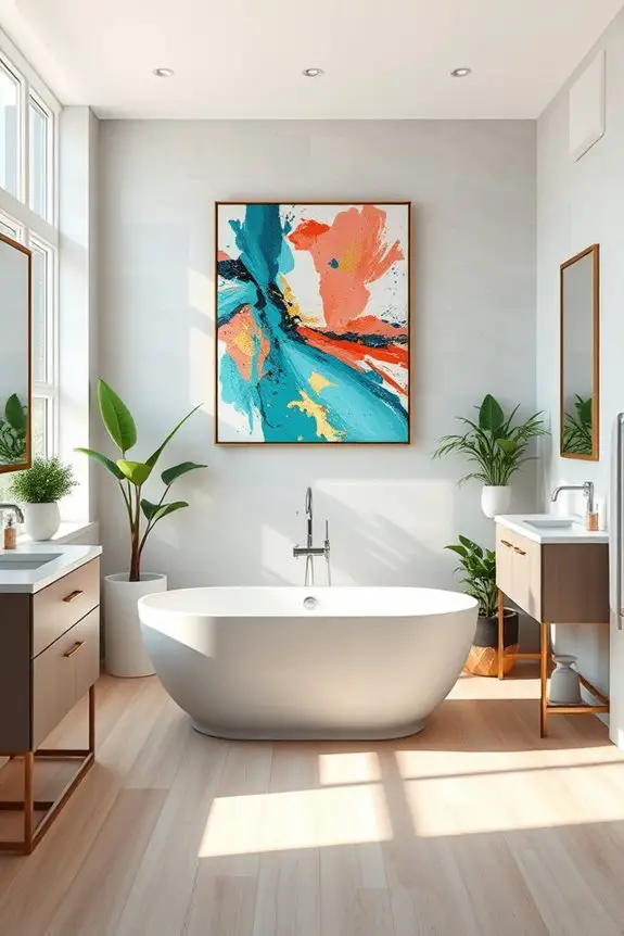 transform bathroom with artwork