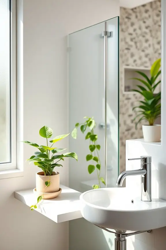 transform bathroom with greenery