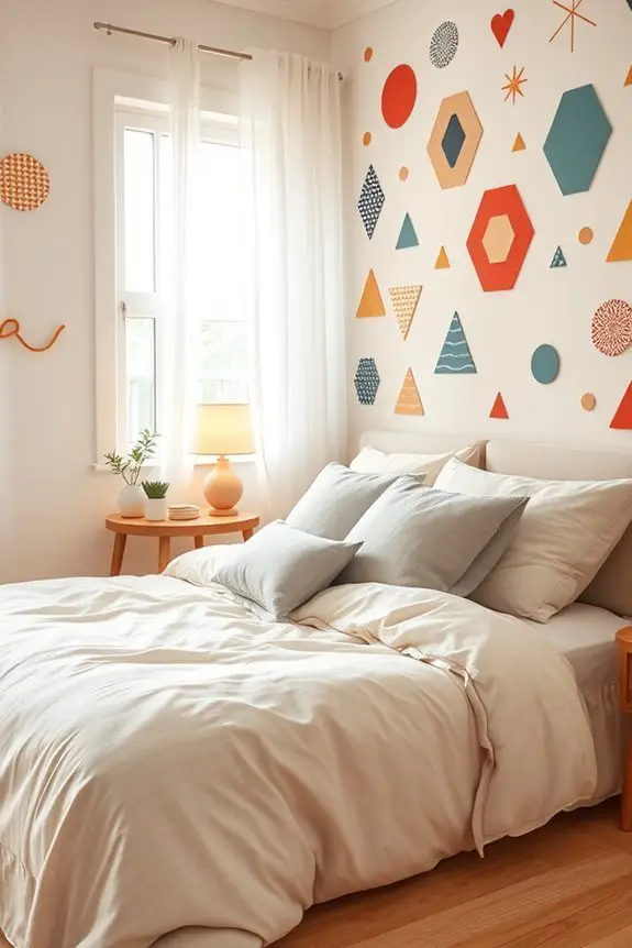 transform bedroom with washi tape