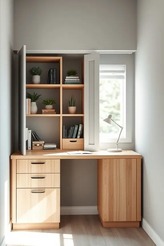 transform closet into workspace