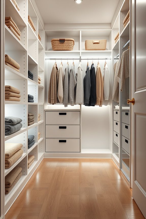 transform closet with lighting