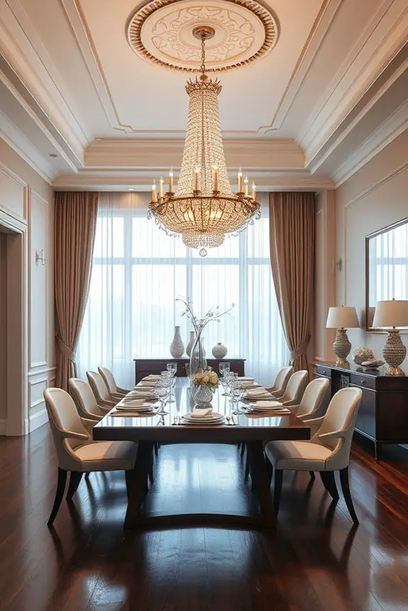 transform dining with chandeliers
