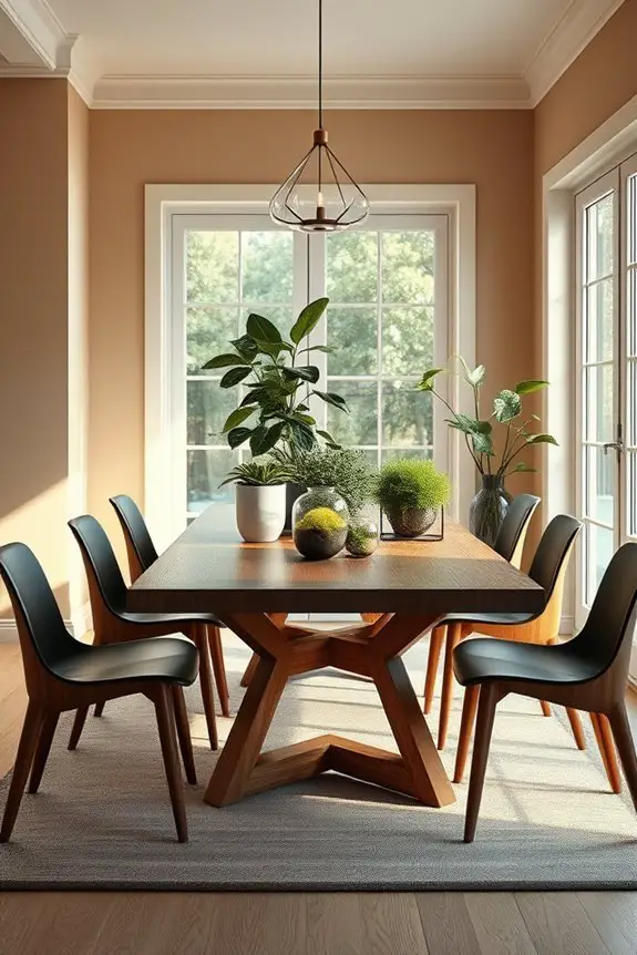 transform dining with plants