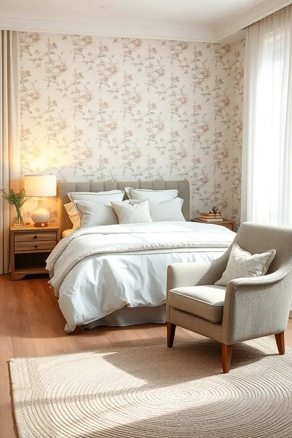 transform guest bedroom with wallpaper
