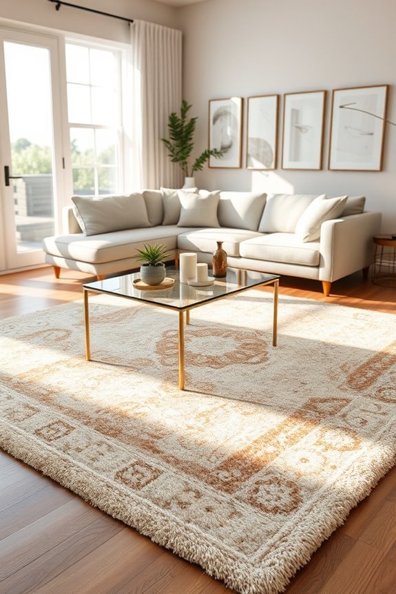 transform spaces with rugs