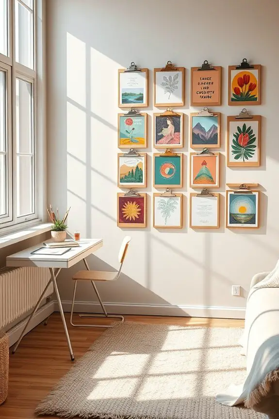 transform walls with clipboards
