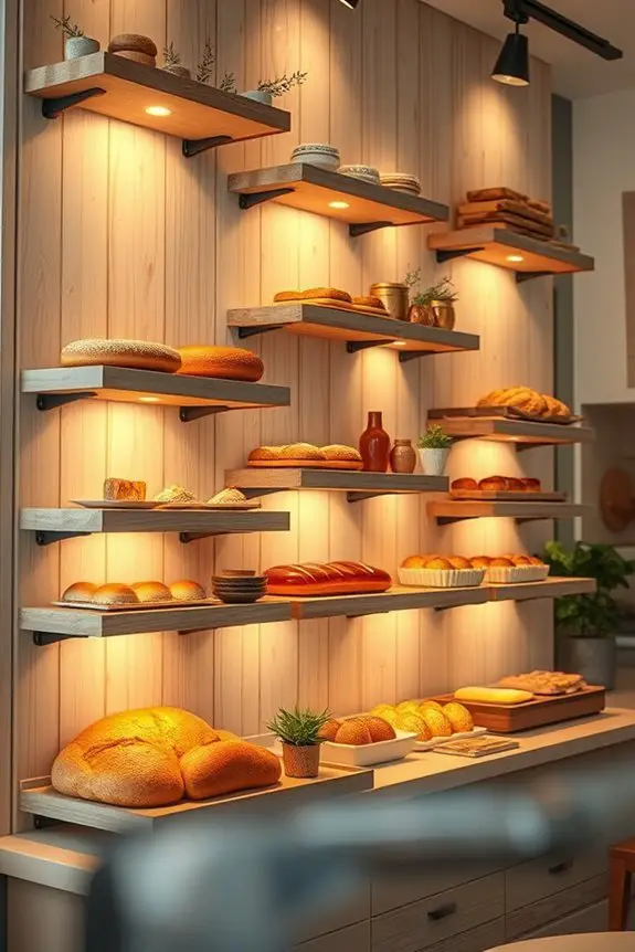 transformative bakery display lighting