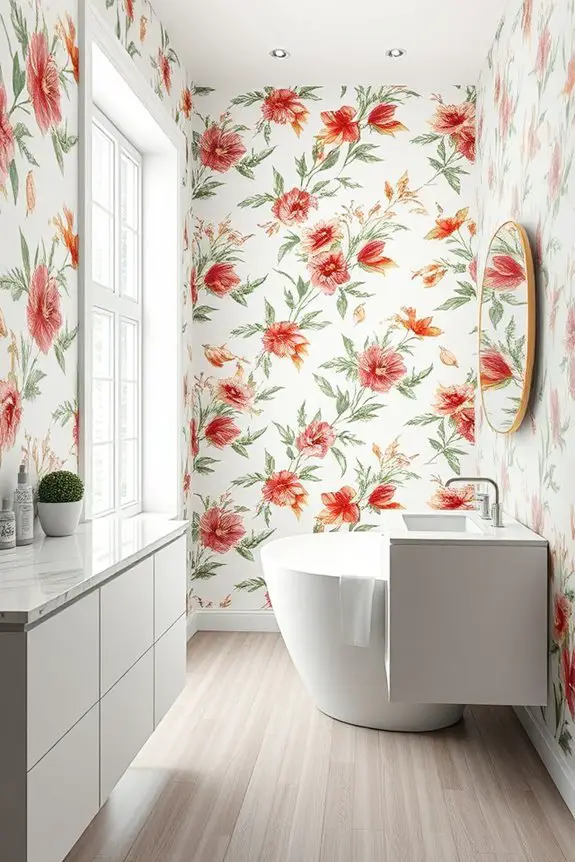 transformative bathroom wallpaper ideas