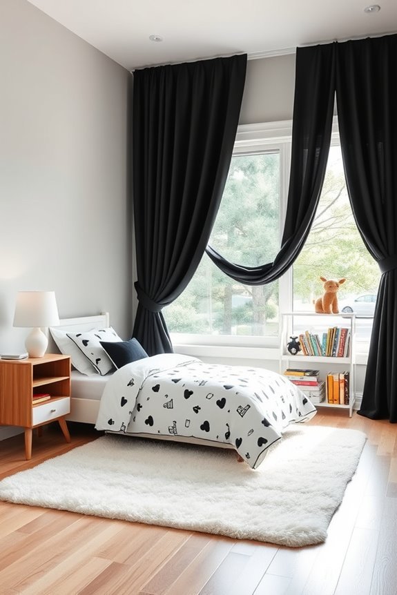 transformative bold black curtains