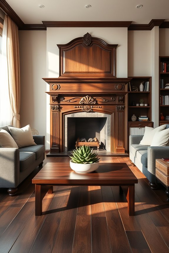 transformative dark wood accents