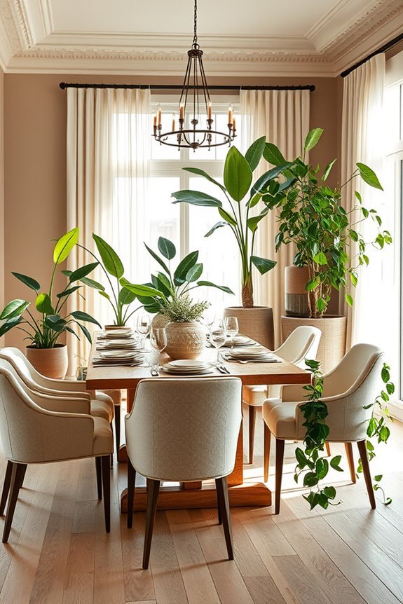 transformative dining room plants