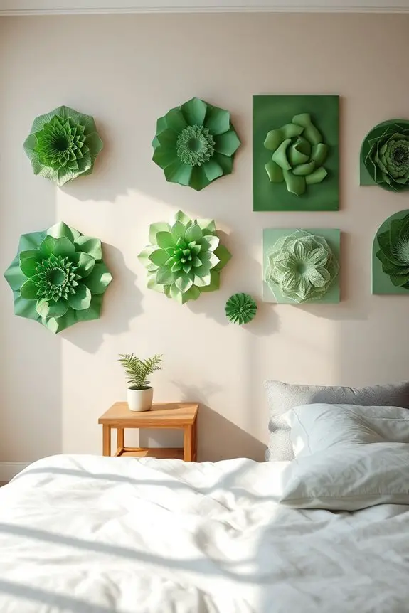 transformative green abstract sculptures