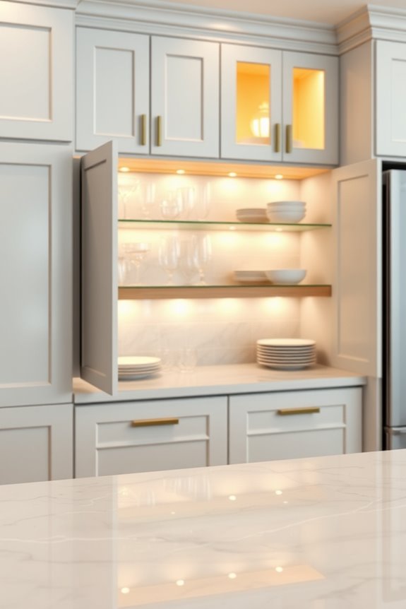 transformative illuminated cabinet inserts