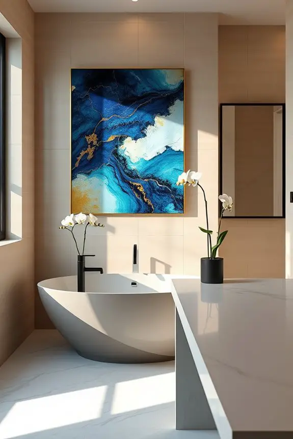 transformative statement bathroom artwork