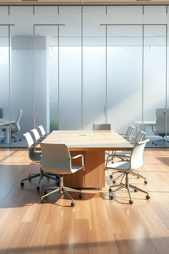 translucent panels enhance workspace