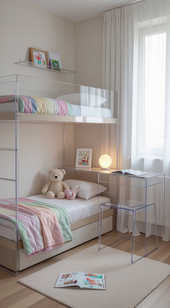 transparent furniture reduces clutter