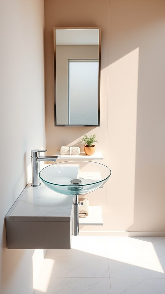 transparent sink enhances space