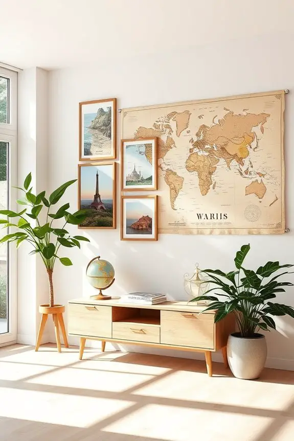 travel memories on walls