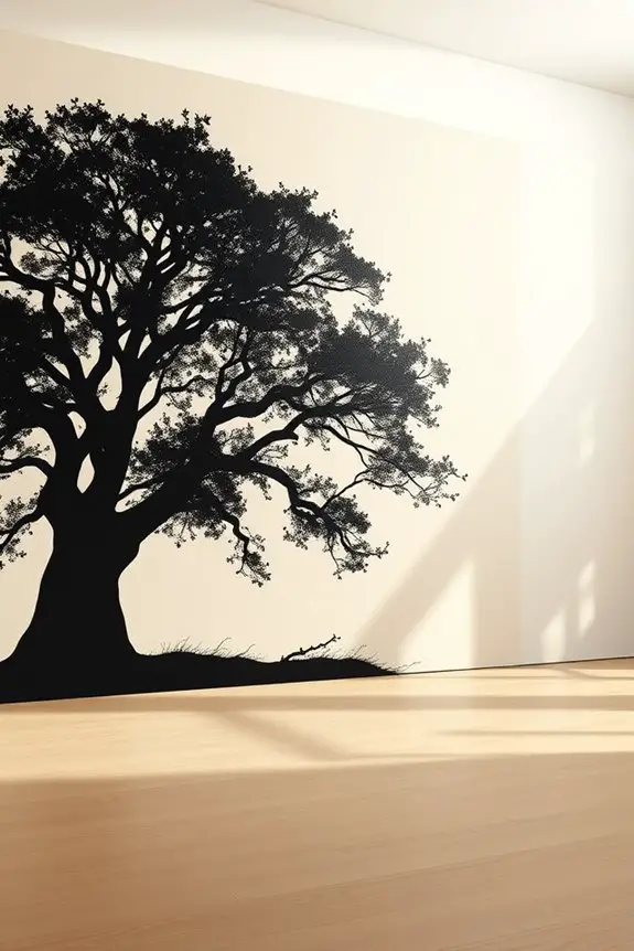 tree silhouette wall art