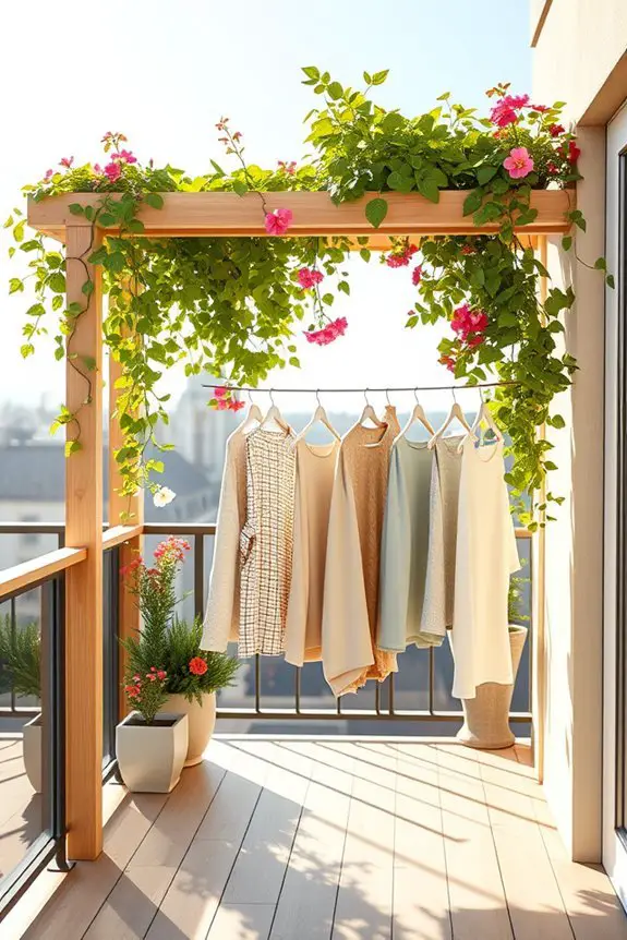 trellis for plants and laundry