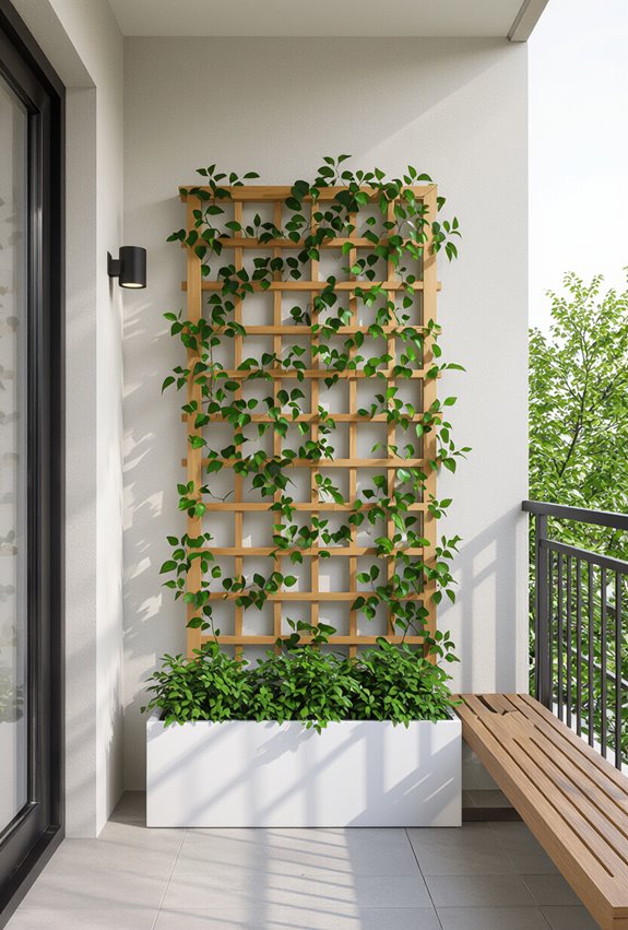 trellis with fast growing vines