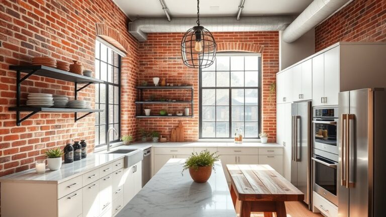trendy exposed brick kitchens