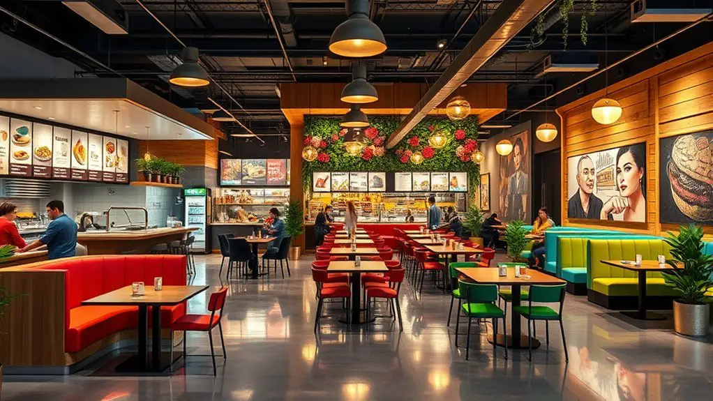 trendy fast food layouts