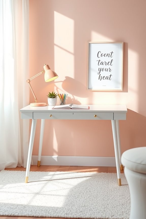 trendy multifunctional desk space