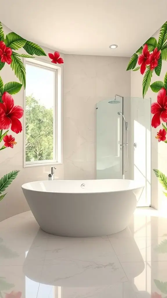 tropical bathroom decor accents