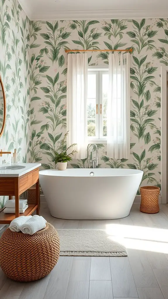 tropical bathroom relaxation elements