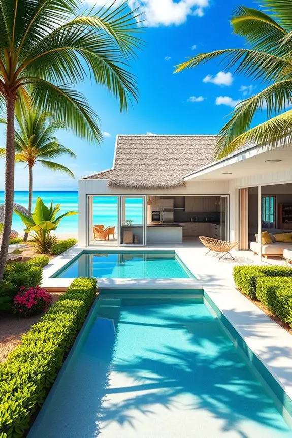 tropical beach villa design