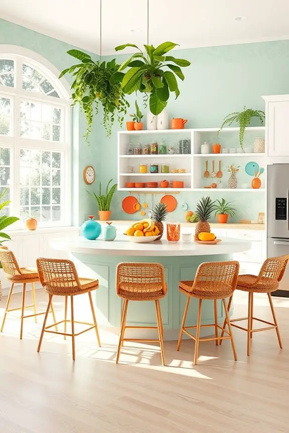 tropical colors and decor