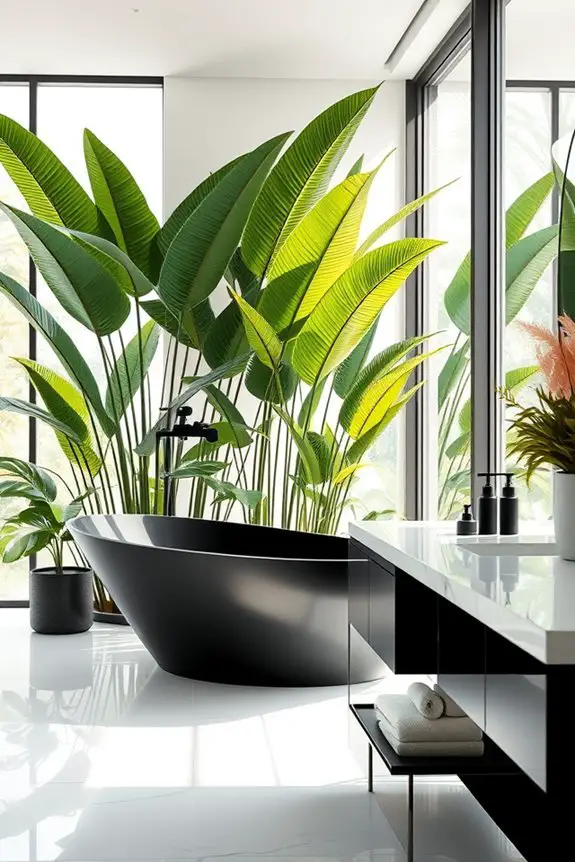 tropical elegance in monochrome
