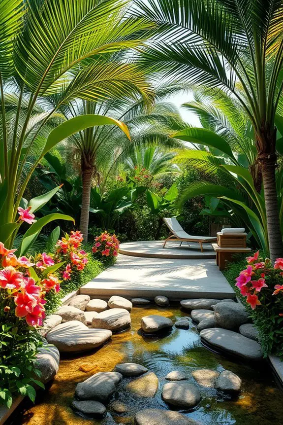 tropical garden relaxation retreat