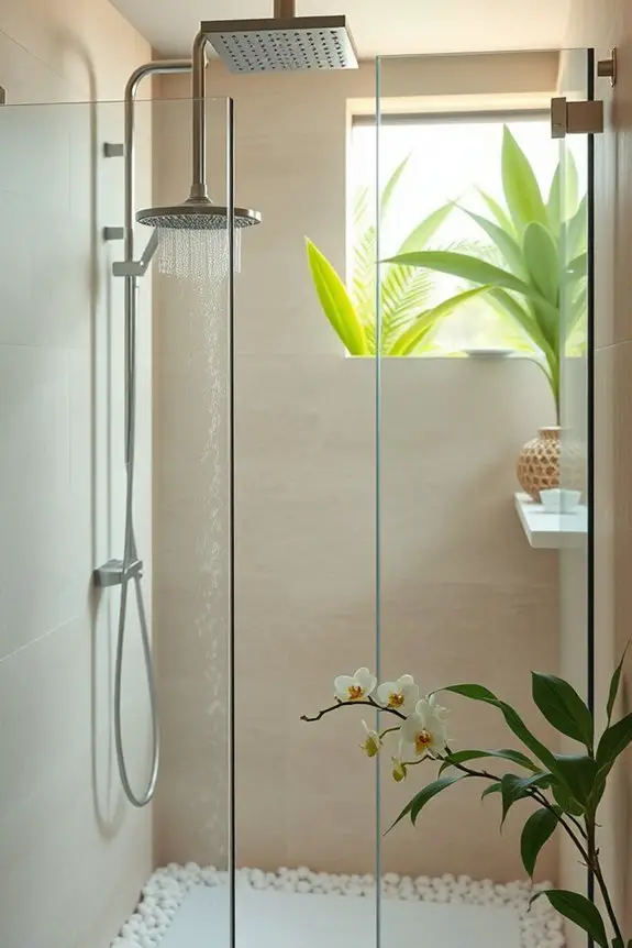 tropical glass shower oasis