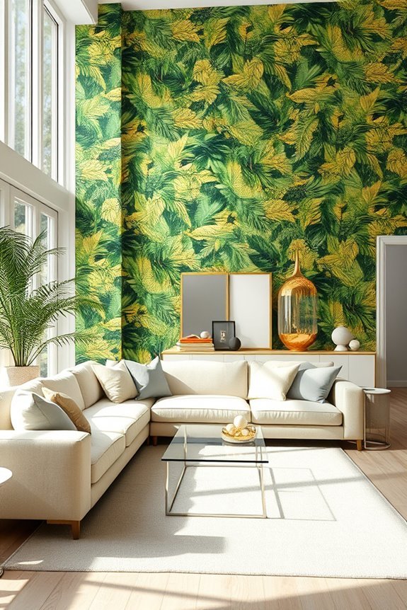 tropical gold vibrant decor