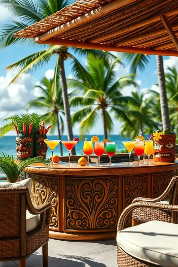 tropical home tiki bar