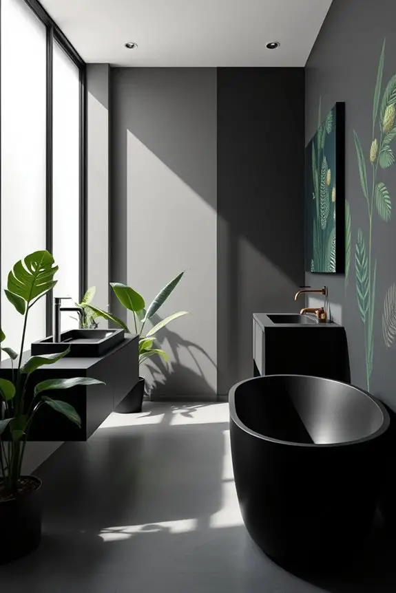 tropical minimalist bathroom design