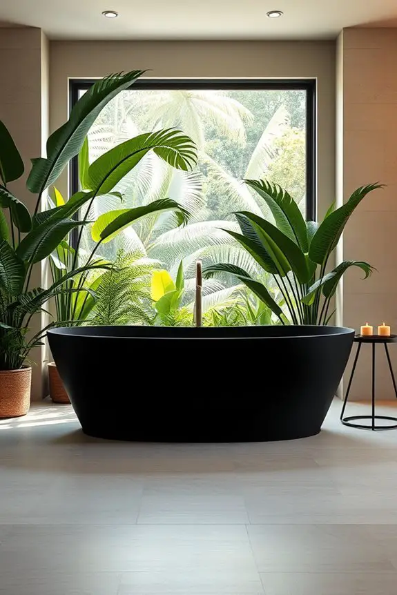 tropical oasis bathtub retreat