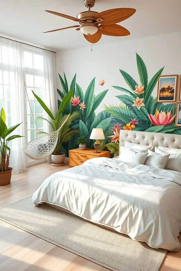 tropical paradise bedroom transformation