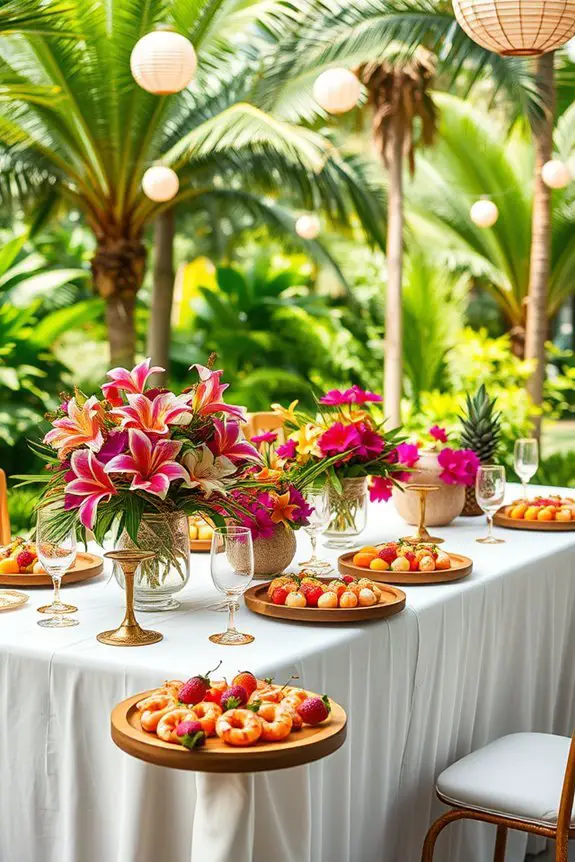 tropical paradise luau celebration
