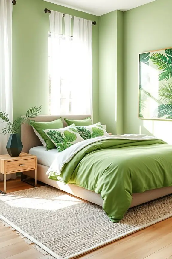 tropical prints for bedrooms