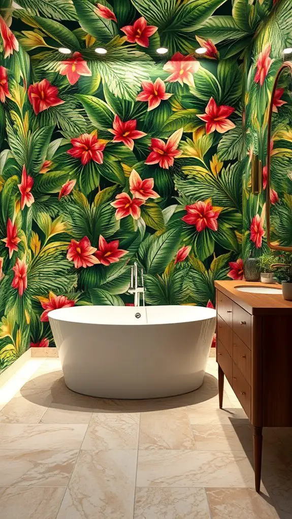 tropical textures elevate bathrooms