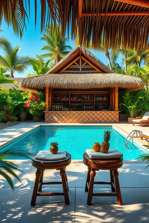 tropical tiki bar paradise
