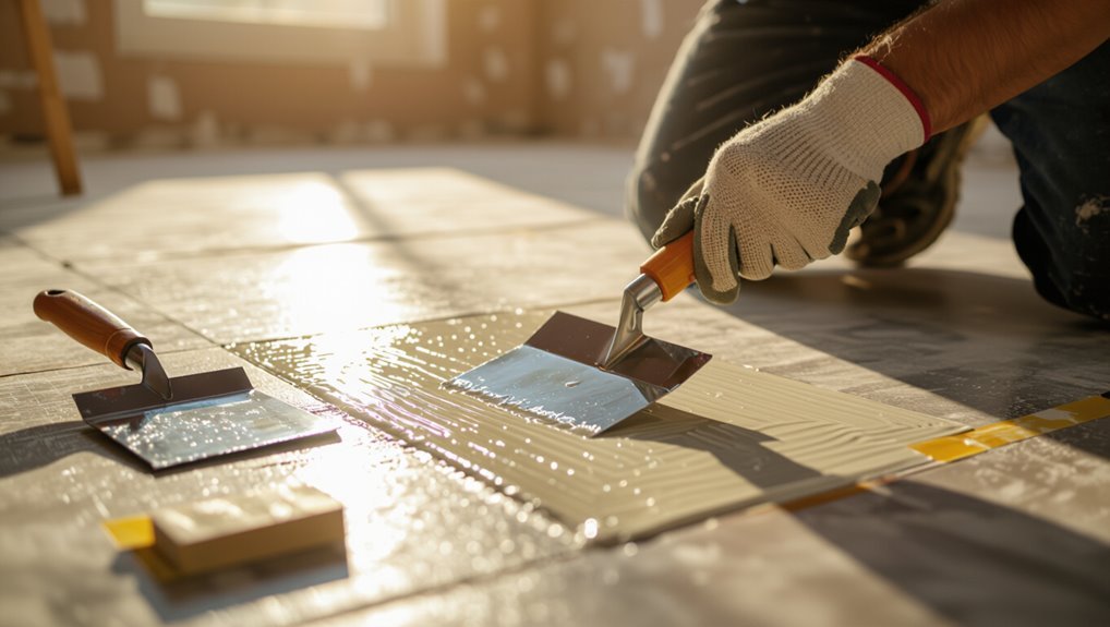 trowel selection and timing