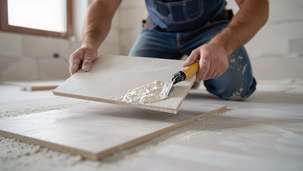 trowel technique for tile